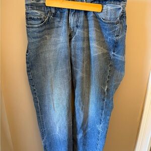 Express Men's Washed Blue Straight Jeans